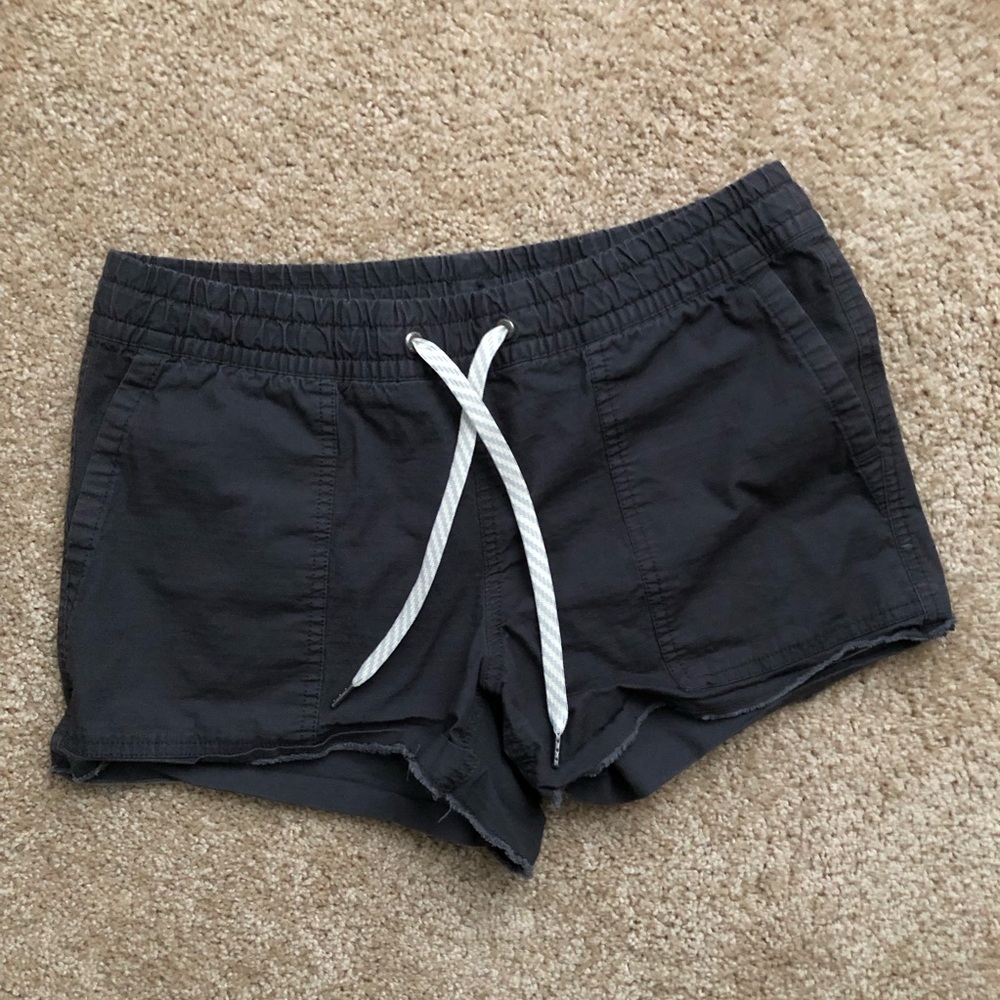 Vuori Ripstop Shorts, xs, dark grey frayed hem women’s